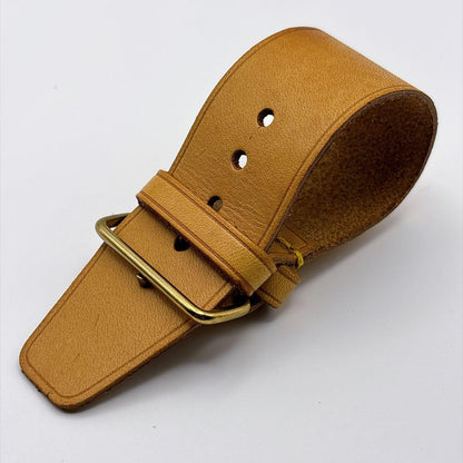Authentic Louis Vuitton Vachetta Leather Short Strap Attachment Gold Hardware