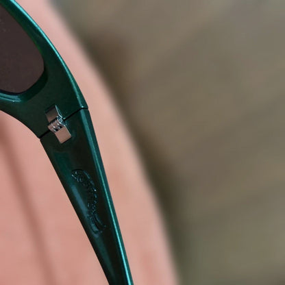 Arnette Catfish Vintage 90s Sunglasses Green Frame Dark Lens Skater Surfer