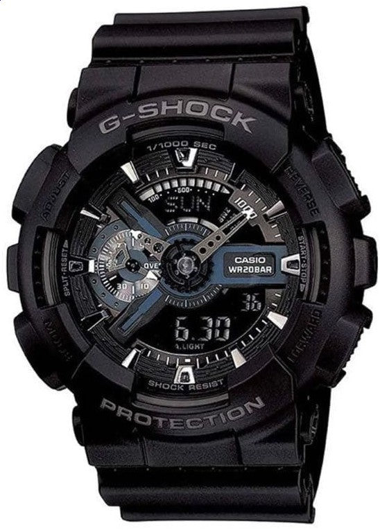 CASIO G-SHOCK GA-110-1B Mens Analog Digital Watch Black Resin Case 51mm No Box