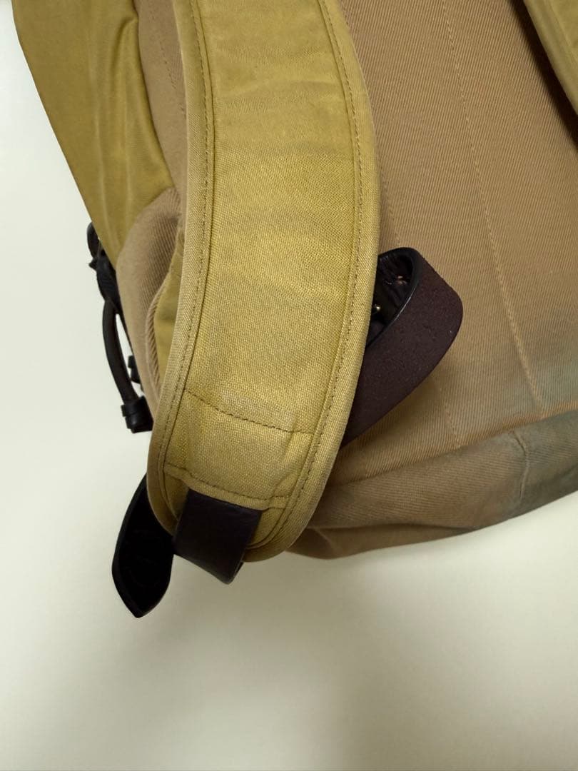 FILSON Journeyman Backpack Tan Tin Cloth Rugged Twill Leather Laptop Bag USA