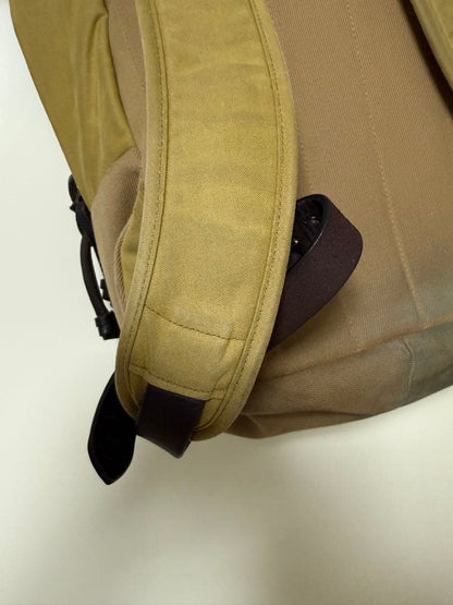 FILSON Journeyman Backpack Tan Tin Cloth Rugged Twill Leather Laptop Bag USA