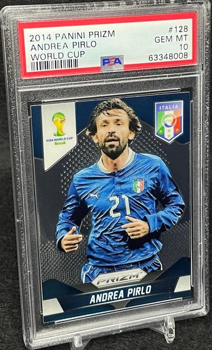 PSA 10 Panini Prizm 2014 Andrea Pirlo # 128 World Cup Italy