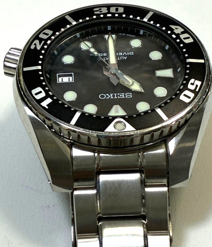 SEIKO Prospex Sumo Diver 200m Automatic Watch Black Steel SBDC031 6R15 Japan