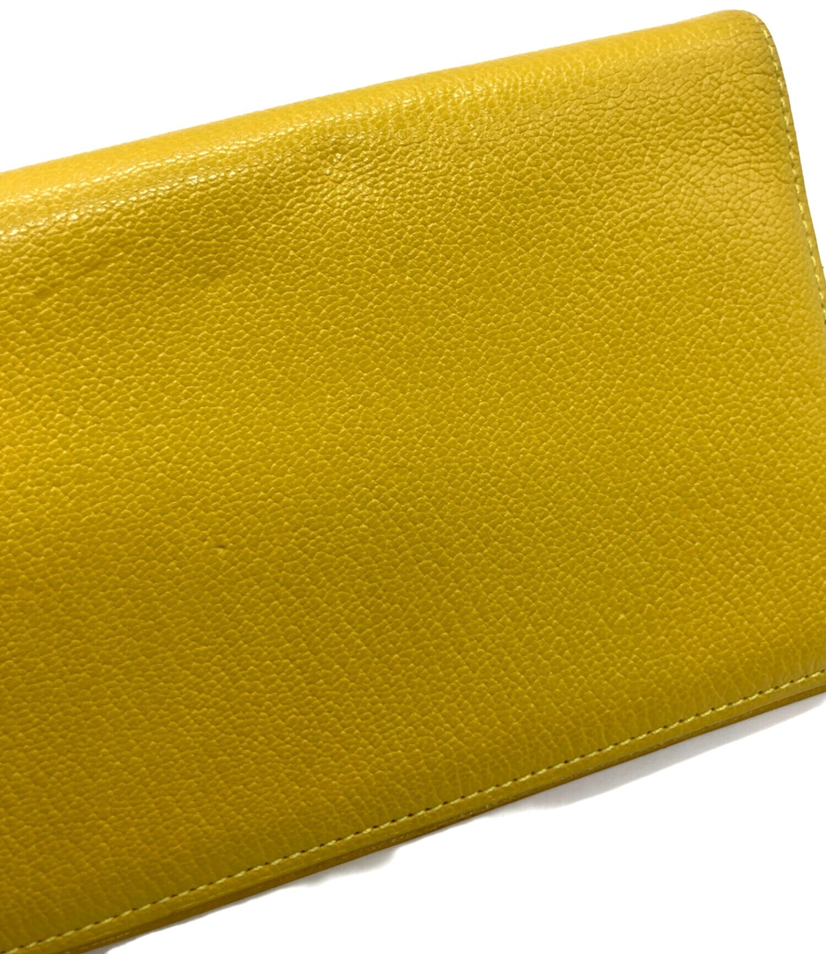 HERMES Agenda GM Cover Yellow Leather Planner Notebook Holder Authentic France
