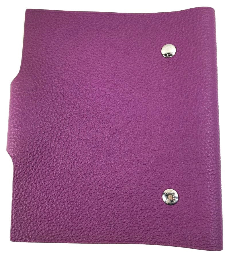 Hermes Ulysse PM Notebook Cover Raisin Togo Leather 13x15.5cm 5.1x6.1" Used