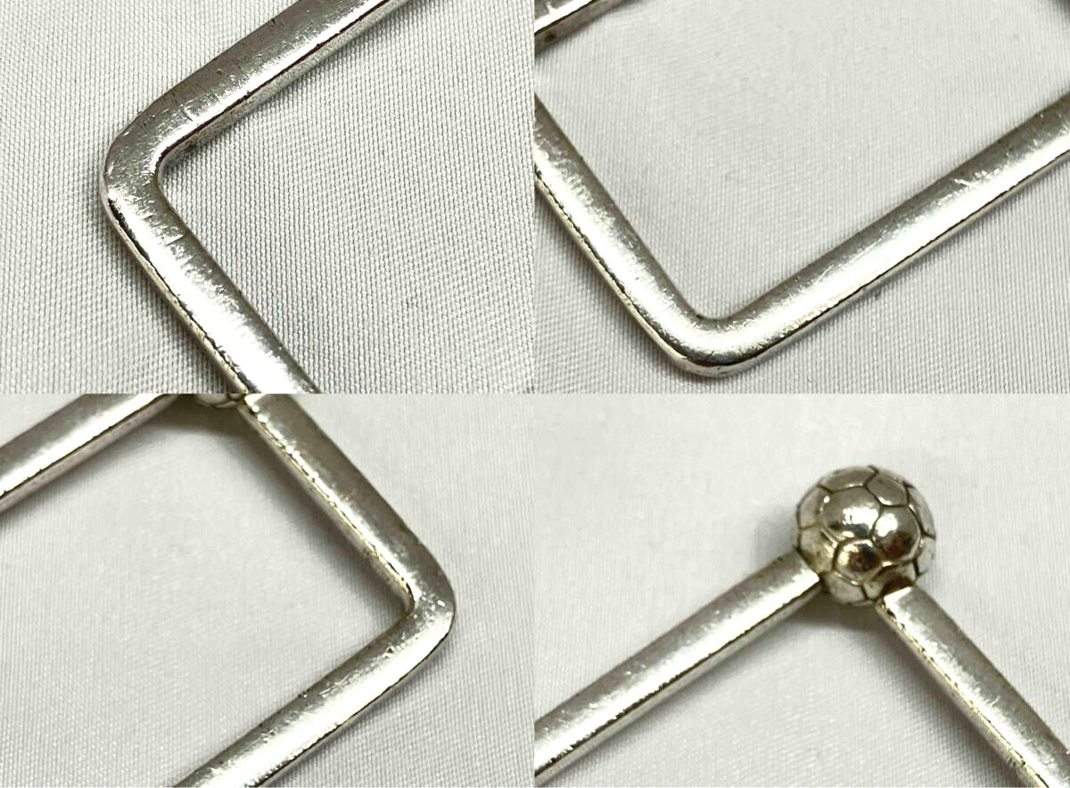 GEORG JENSEN Silver Key Ring Holder 433 Soccer Ball Motif 925S Denmark Vintage