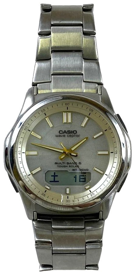 CASIO Wave Ceptor WVA-M630D Ana-Digi Watch Silver Multi Band 6 Tough Solar 40mm