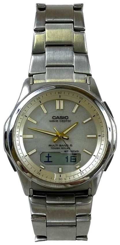 CASIO Wave Ceptor WVA-M630D Ana-Digi Watch Silver Multi Band 6 Tough Solar 40mm