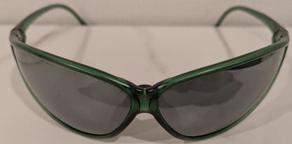ARNETTE Threat Vintage 90s Sunglasses Green Frame Gray Lens Extra Yellow Lens