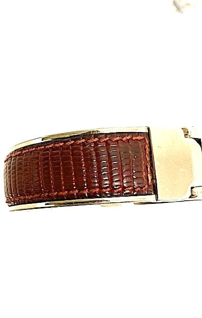 GUCCI GG Logo Bangle Bracelet Red Leather Gold HW 17cm 6.7in Authentic