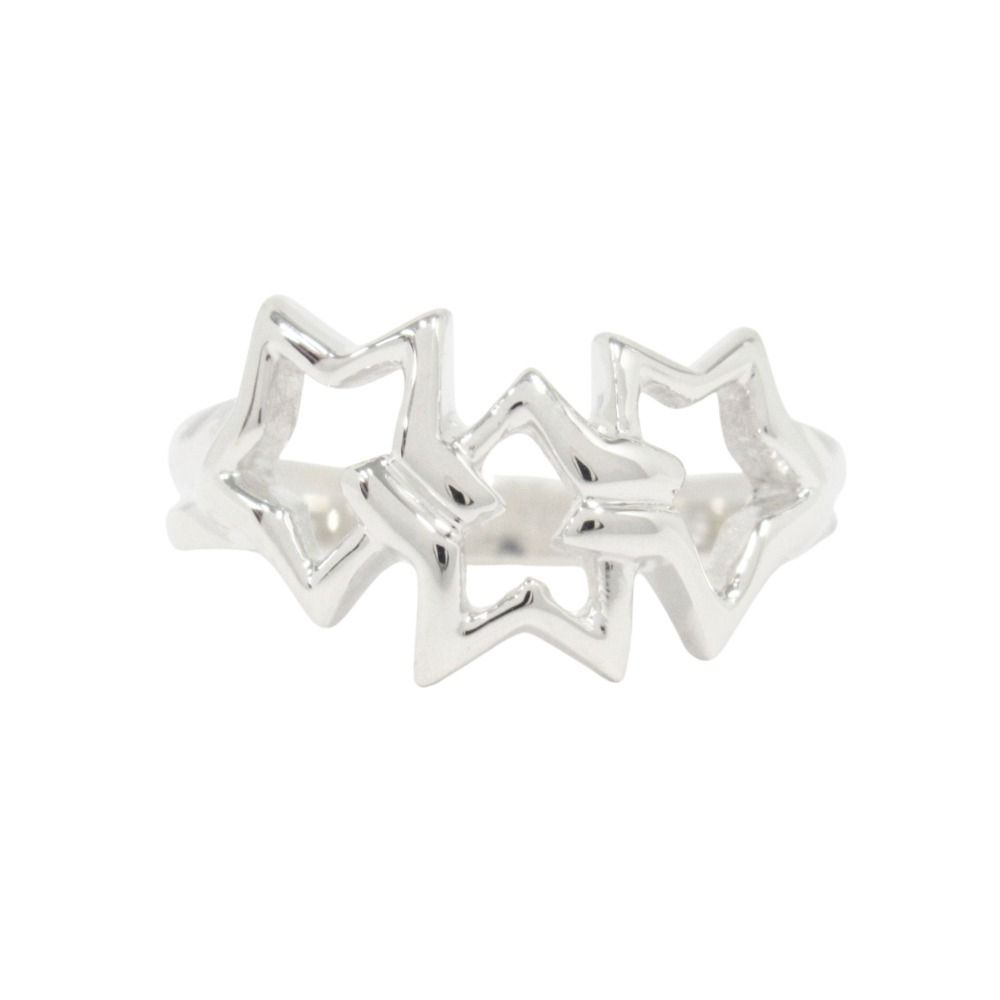 Excellent Tiffany & Co Sterling Silver 925 Triple Star Ring Size 53 US 6.25