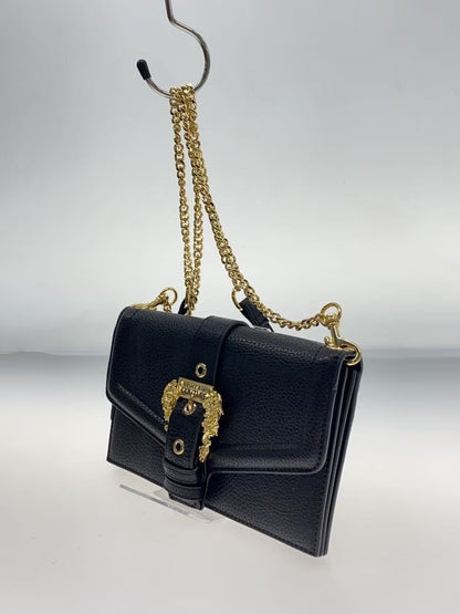 Versace Jeans Couture Couture 1 Black Baroque Buckle Chain Shoulder Bag Gold
