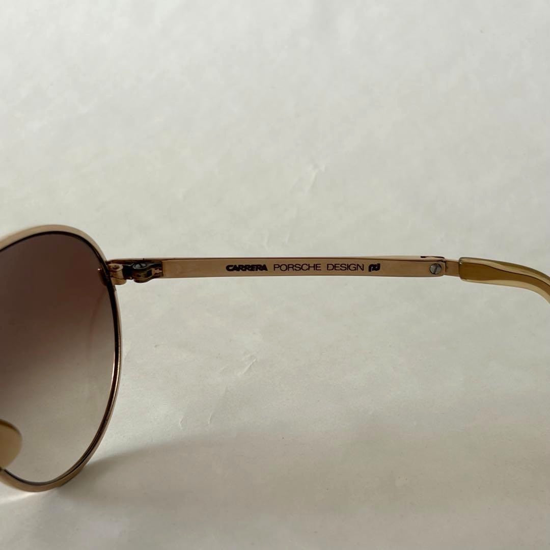 Carrera Porsche Design Vintage Foldable Sunglasses Gold Frame Brown Lens Austria
