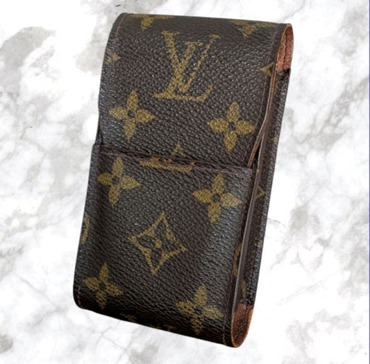 Louis Vuitton Authentic Cigarette Case Used  6.5x13.5x1.5cm 2.6x5.3x0.6"