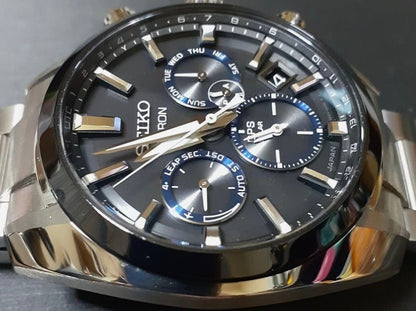 Seiko Astron SBXC053 5X53 GPS Solar Titanium Watch Silver Japan Auth Used Box