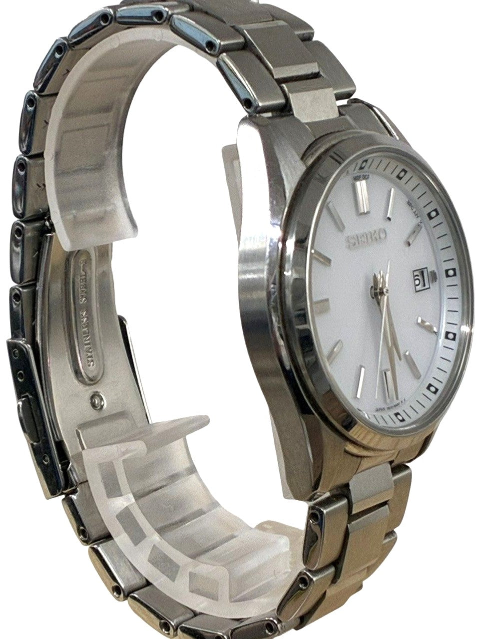 SEIKO Selection SBTM317 7B72-0AC0 Solar Radio Wave Quartz Mens Watch White Japan