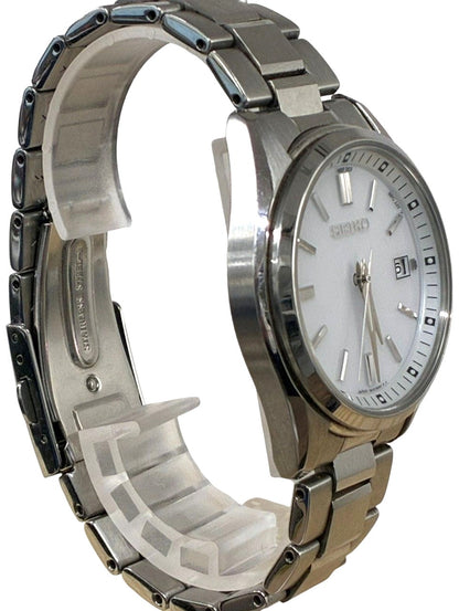 SEIKO Selection SBTM317 7B72-0AC0 Solar Radio Wave Quartz Mens Watch White Japan