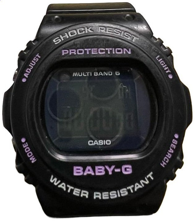 CASIO BABY-G BGD-5700 Digital Watch Black Resin Case Shock Resist Tough Solar