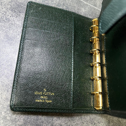 Authentic LOUIS VUITTON Taiga Agenda PM  Day Planner Cover Epicea CA0969