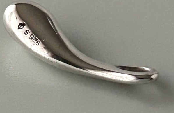 Georg Jensen Pendant Top Garnet Silver 925 Charm 0.8in Authentic Pre-Owned
