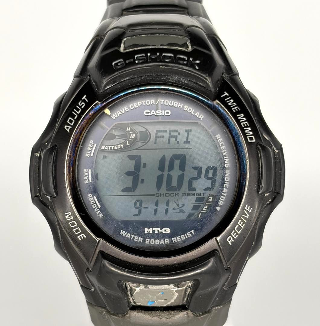 CASIO G-SHOCK MTG-910DJ The G Mens Watch Silver Black Wave Ceptor Solar 45mm