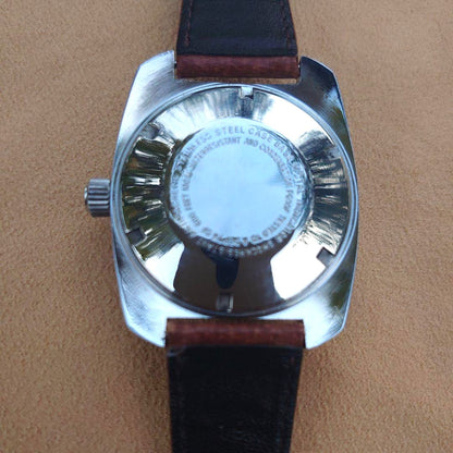 Vantage Hamilton Vintage Diver Watch Steel 600ft Screw Crown Date Swiss 41mm
