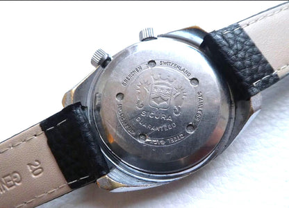 SICURA Breitling Apollo Diver 23 Jewels Hand Wind Swiss Watch Vintage Steel Used