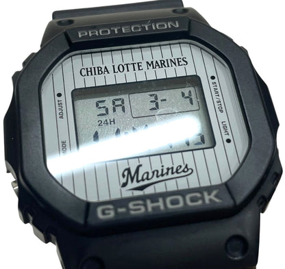 CASIO G-SHOCK DW-5600VT Chiba Lotte Marines Digital Watch Black White Men's Used