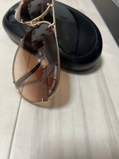 Porsche Design Carrera Teardrop Sunglasses Gold Frame Brown Lens Austria Vintage