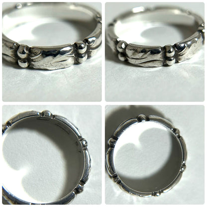 Georg Jensen Ring #57 Sterling Silver 925 Vintage Denmark US4.5 EU48 Authentic