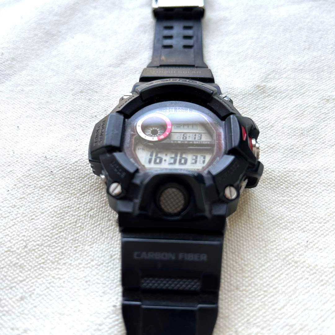 CASIO G-SHOCK Rangeman GW-9400J Solar Radio Watch Triple Sensor Black Used