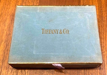 Tiffany & Co. Vintage Double Deck Playing Cards Set Blue Gold Box USA 1970s New