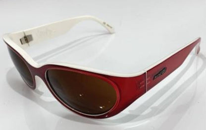 Arnette Sunglasses Mens Red White Frame Brown Lens Cat Eye Style Plastic