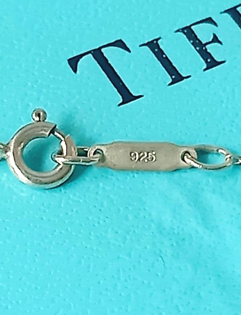 Tiffany & Co Atlas Bar Pendant Necklace Sterling Silver 925 1.9x0.2in Authentic