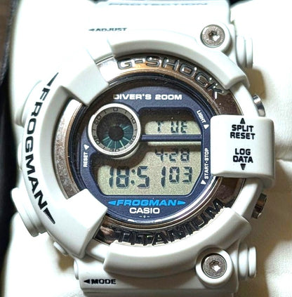 Casio G-SHOCK Frogman DW-8200LG-8JR White Titanium Diver Watch 200m EL Used