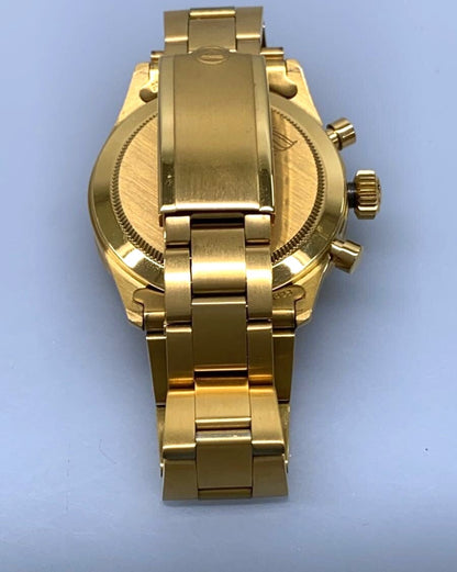 WMT Watches Preliminary Experiment Chronograph Gold Tone Quartz Watch Daytona