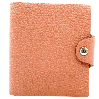 HERMES Ulysse Mini Notebook Cover Togo Leather Pink Silver HW Agenda France