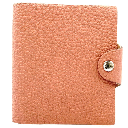 HERMES Ulysse Mini Notebook Cover Togo Leather Pink Silver HW Agenda France