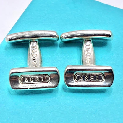 Tiffany & Co 1837 Cufflinks Sterling Silver 925 2.2cm(0.9") Used Excellent VTG