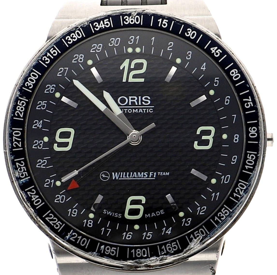 Oris Williams F1 Team 7585 Automatic Black Dial SS Men Watch Swiss Made Used
