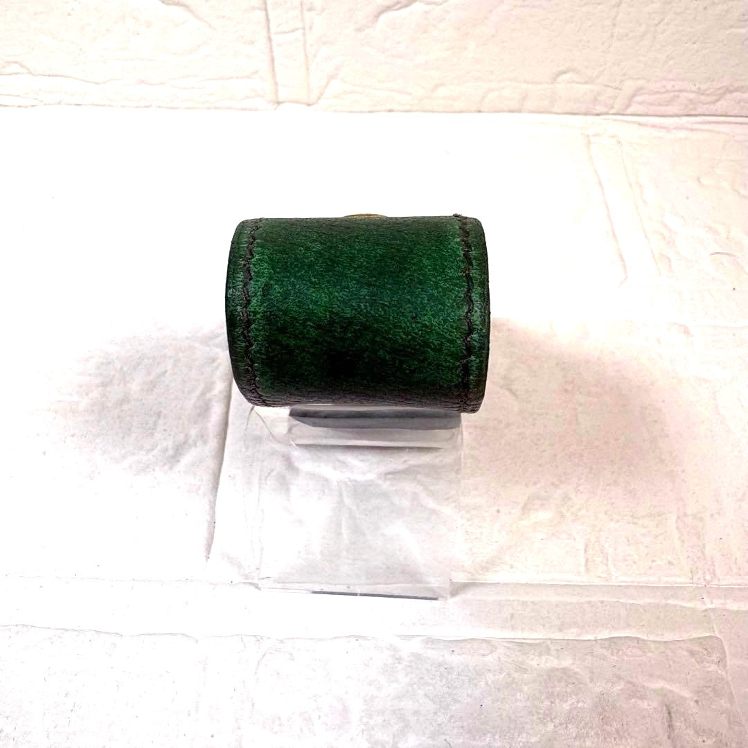 Hermes Authentic Gum Lipstick Multi Leather Green Gold Hardware 9x3x2.5 cm Used