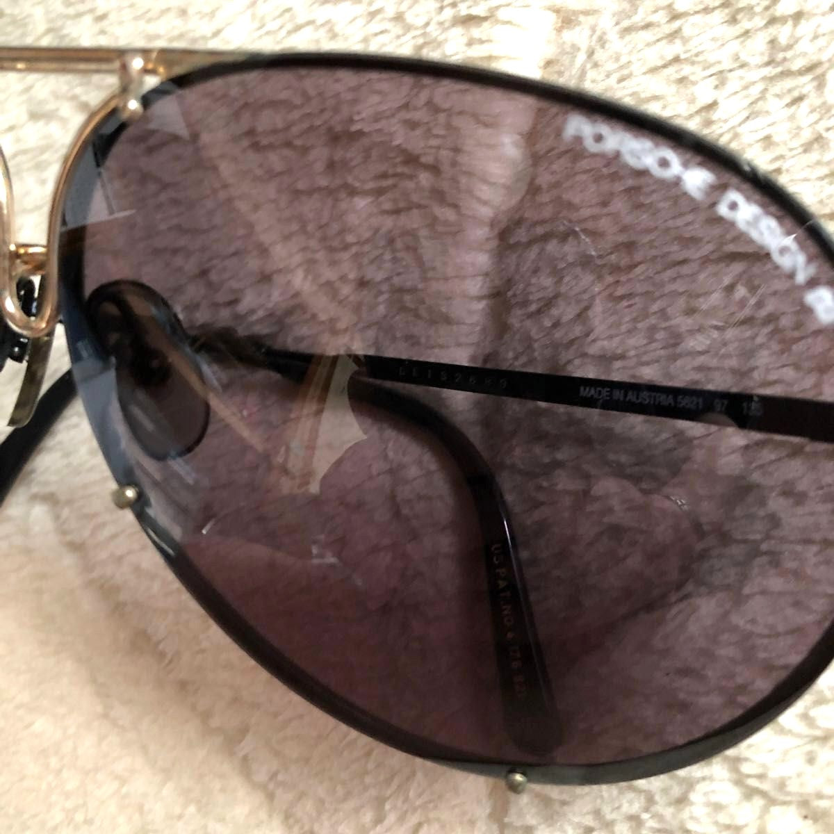 PORSCHE DESIGN by CARRERA 5621 Aviator Sunglasses Black Gold Austria w/Case