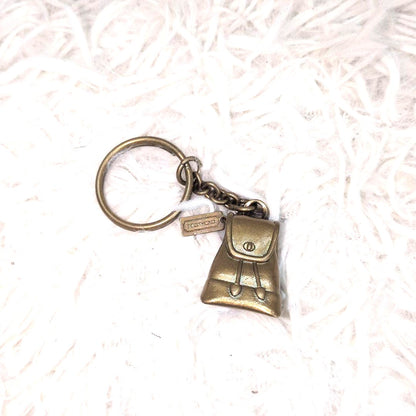 Coach Old Coach Brass Backpack Bag Charm Keychain Key Ring Vintage Rare USA