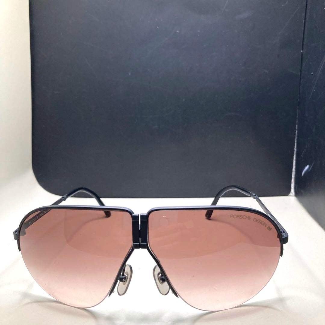 PORSCHE DESIGN by CARRERA 5628 Folding Sunglasses Black Teardrop Vintage Austria