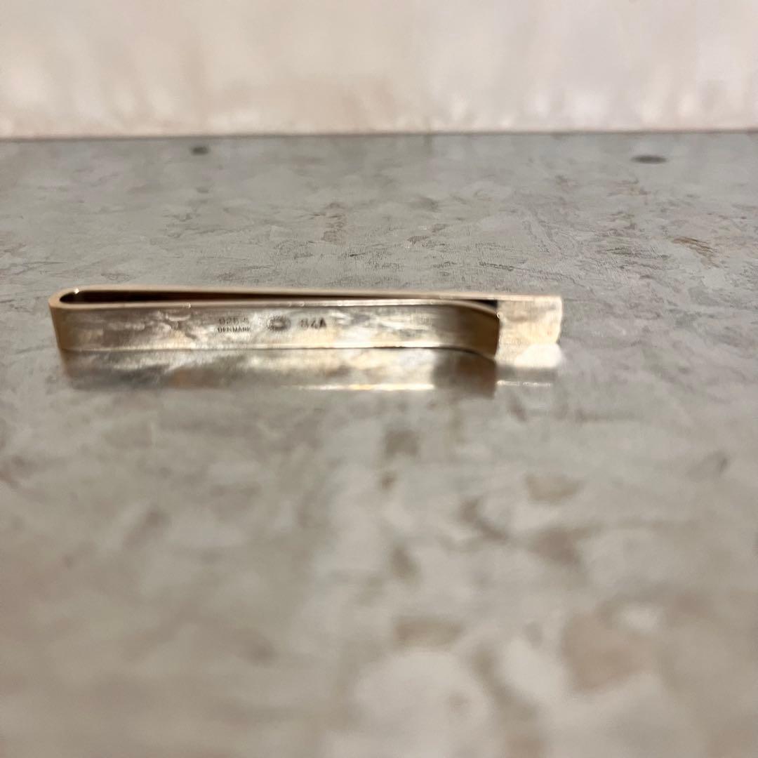 Georg Jensen # 84A Sterling Silver 925 Tie Bar Clip 5.9 cm 2.3" Denmark Used