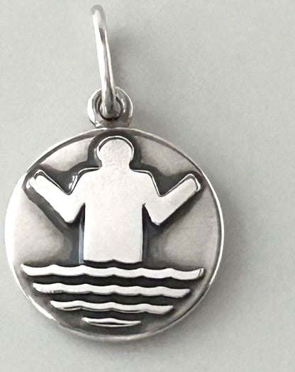 Georg Jensen 176 Baptism Pendant Top Sterling Silver 925 Denmark 0.6x0.6in