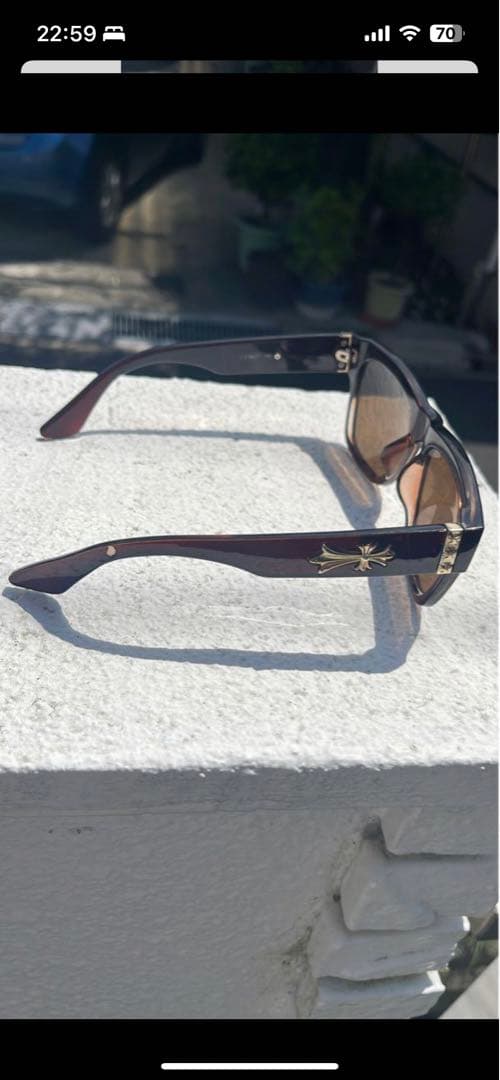 Chrome Hearts Sunglasses Square Tortoise Brown Lens Acetate Authentic Japan