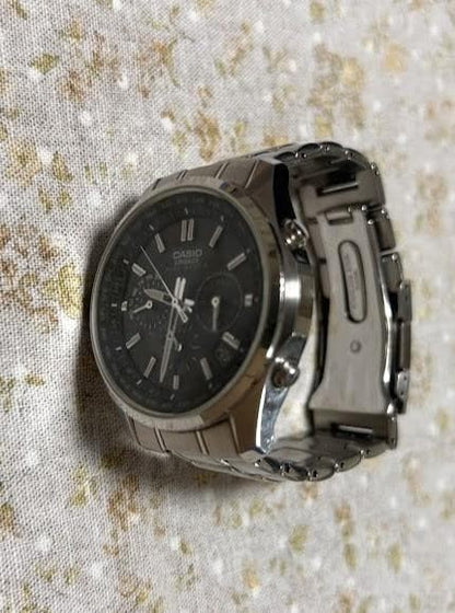 CASIO Lineage LIW-M610 Chronograph Mens Watch Black Dial Solar Radio Controlled