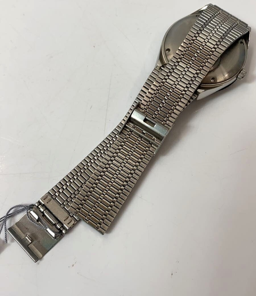 Timex Q Timex 1979 Reissue Quartz Watch Black Dial Green Black Bezel Steel Used