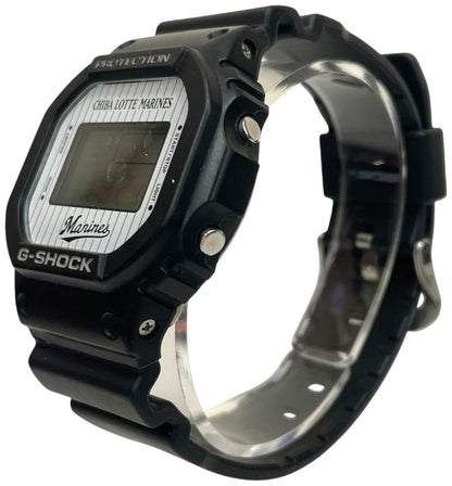CASIO G-SHOCK DW-5600VT Chiba Lotte Marines Digital Watch Black White Men's Used